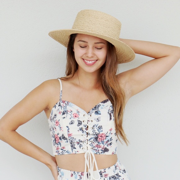 floral crop top - Picture 5 of 5